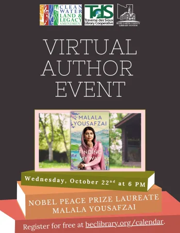 Picture of author, Malala Yousafzai and her book Finding My Way