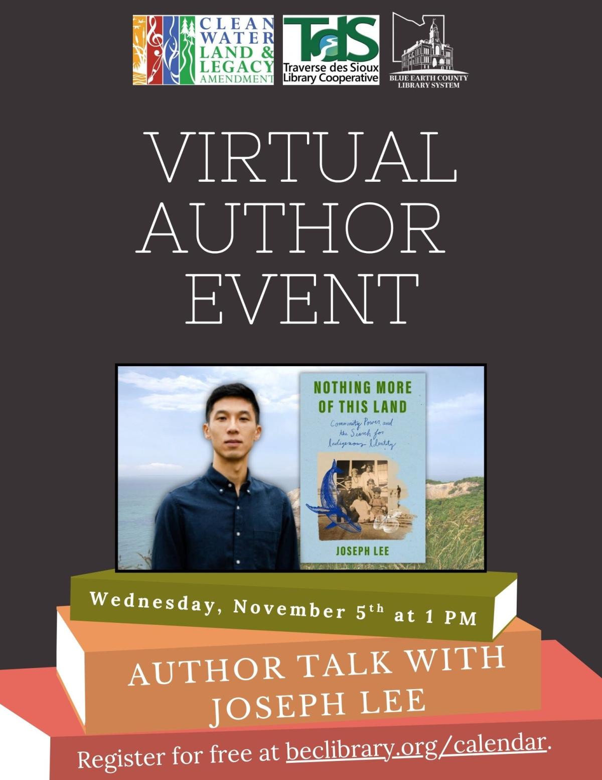 Picture of author and book cover