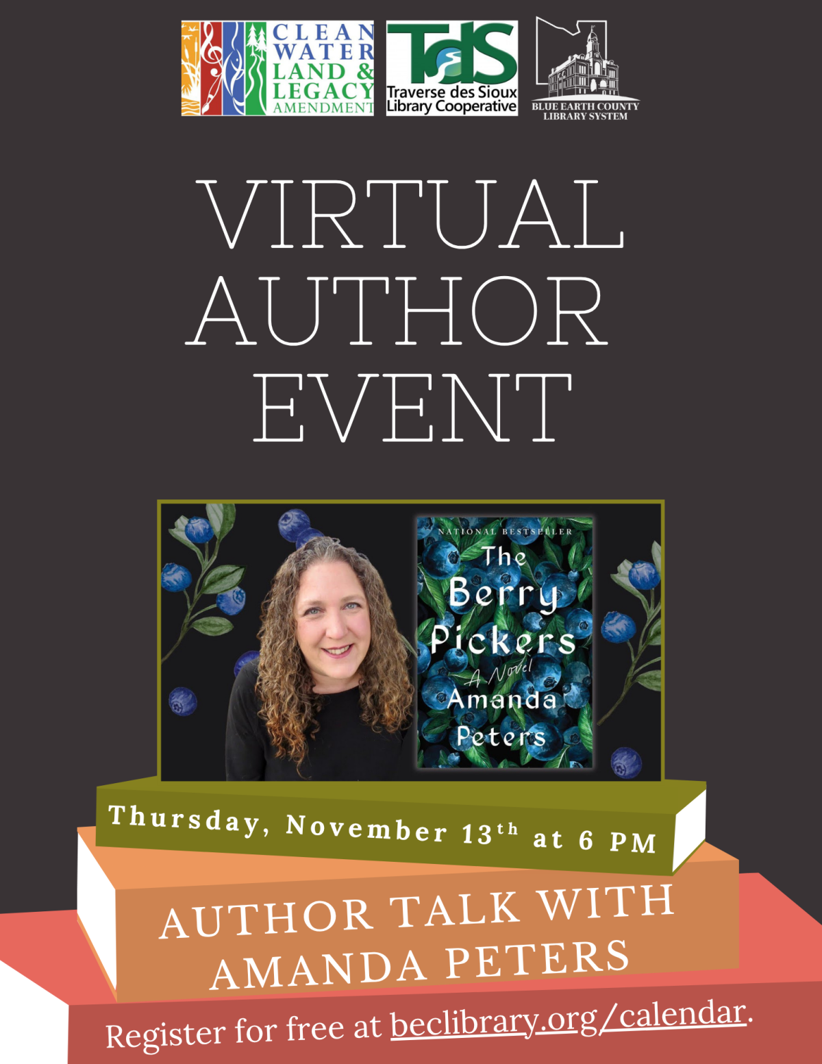 Picture of author and book cover