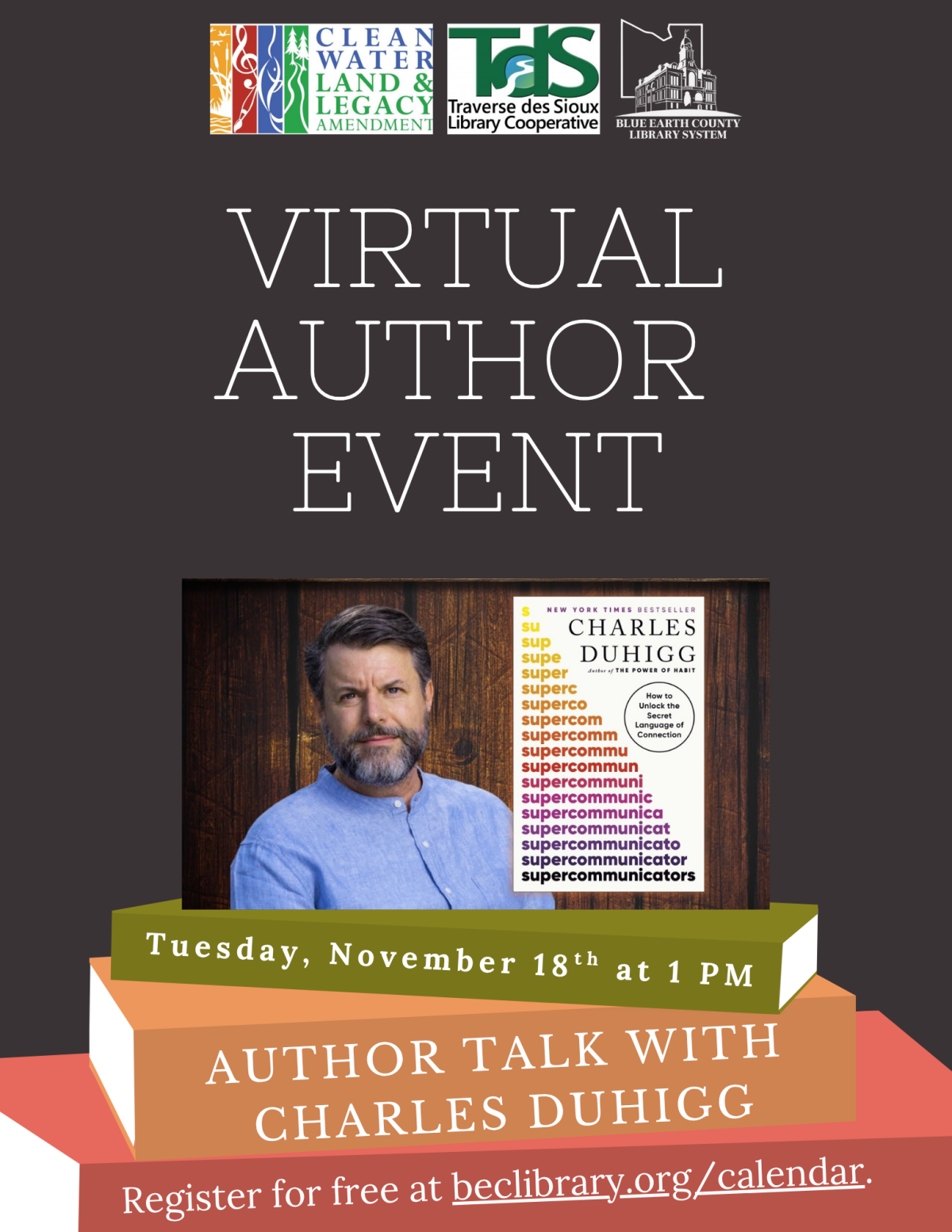 Picture of author and book cover